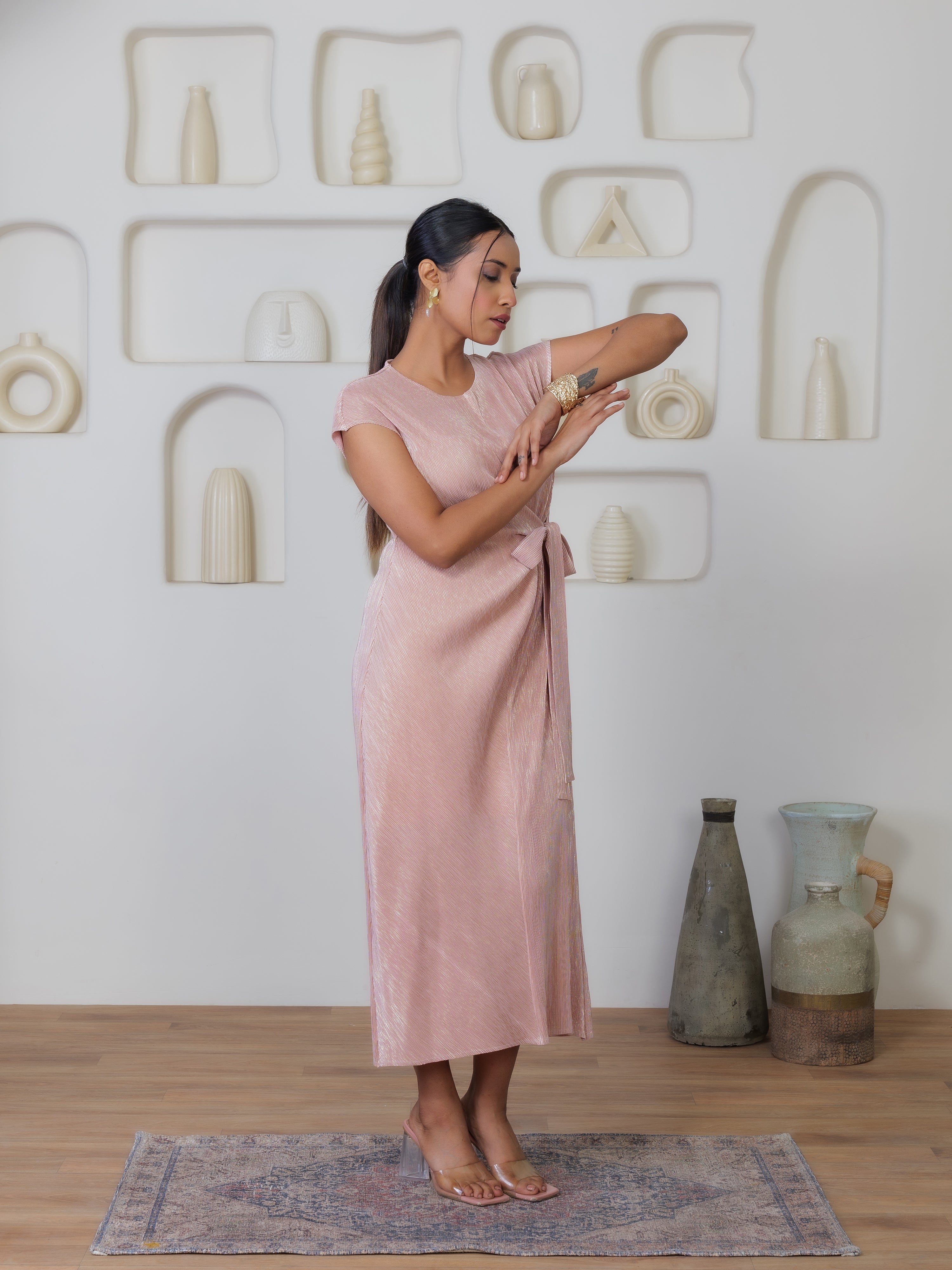 Enigma Metallic Dress