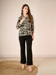 Maverick Denim Top In Black Colour