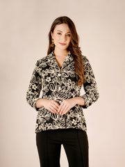 Maverick Denim Top In Black Colour