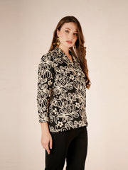 Maverick Denim Top In Black Colour