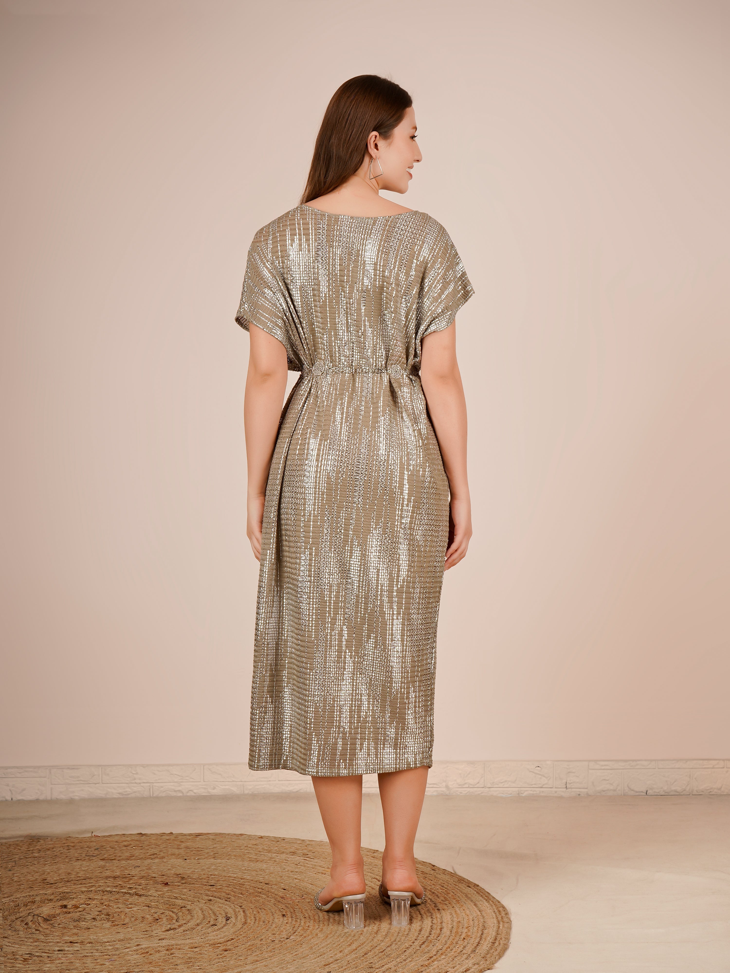 Ruby Dress In Silver Color