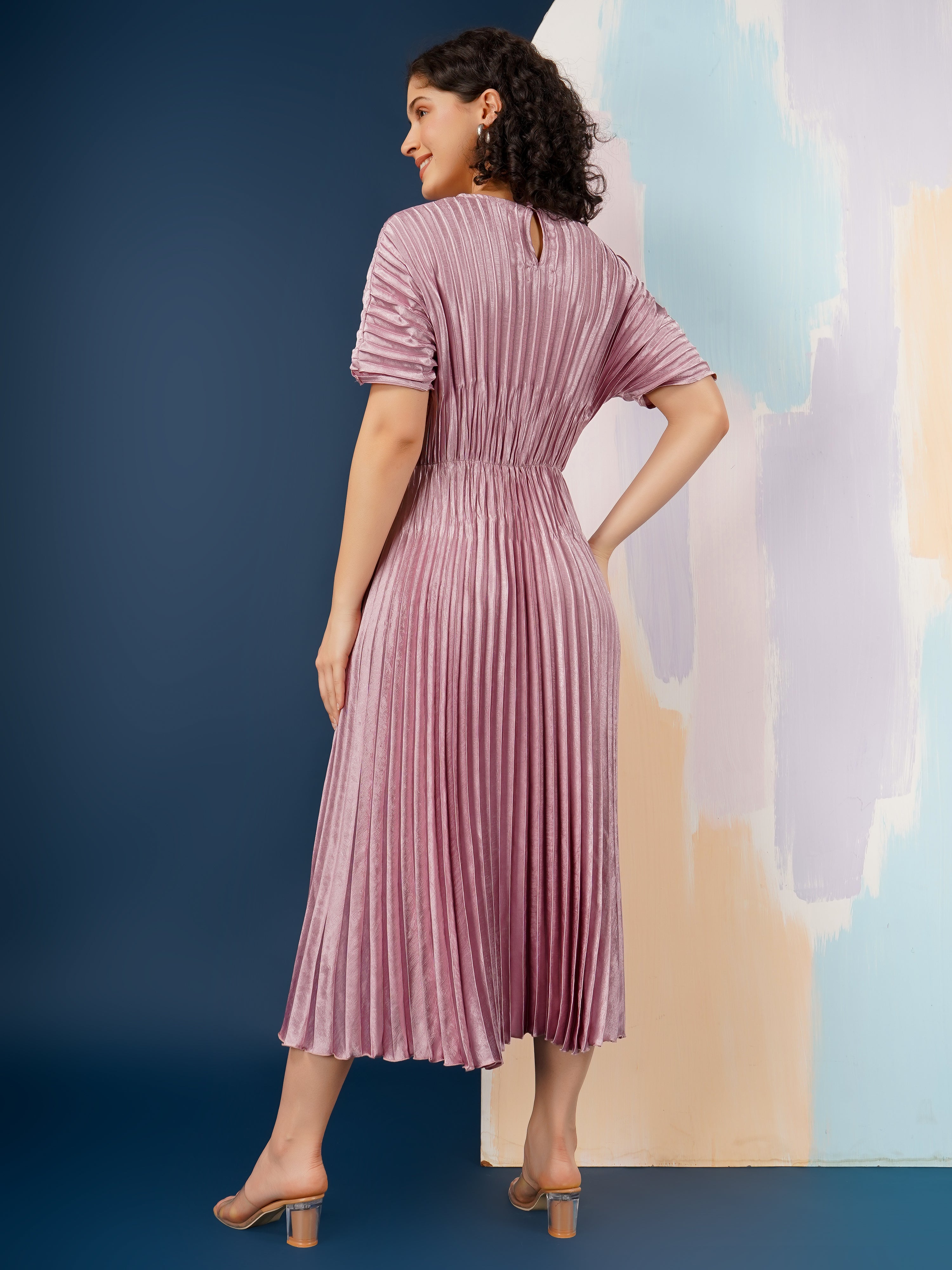 Violet Metallic Dress