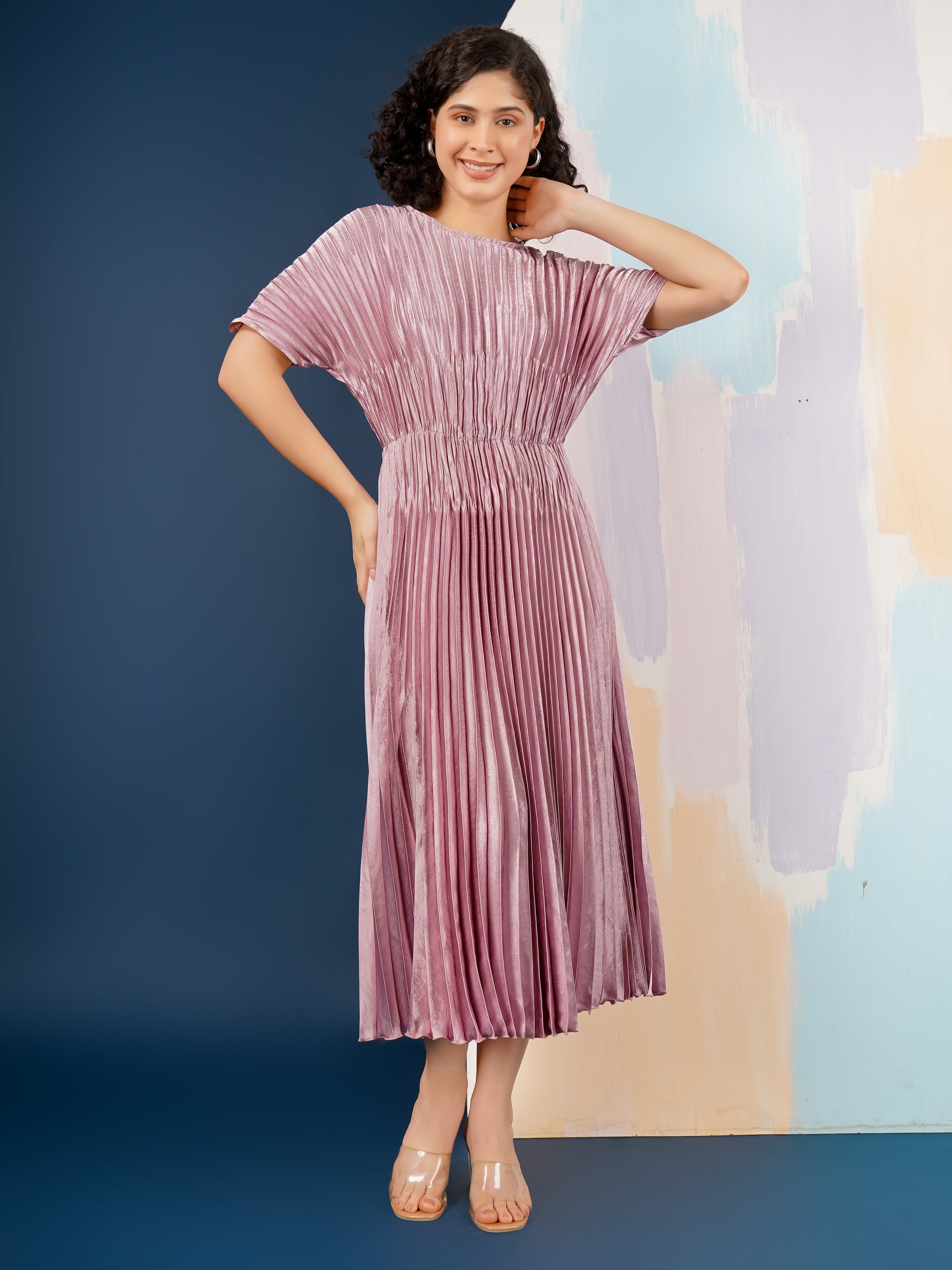 Violet Metallic Dress