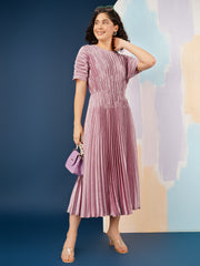 Violet Metallic Dress