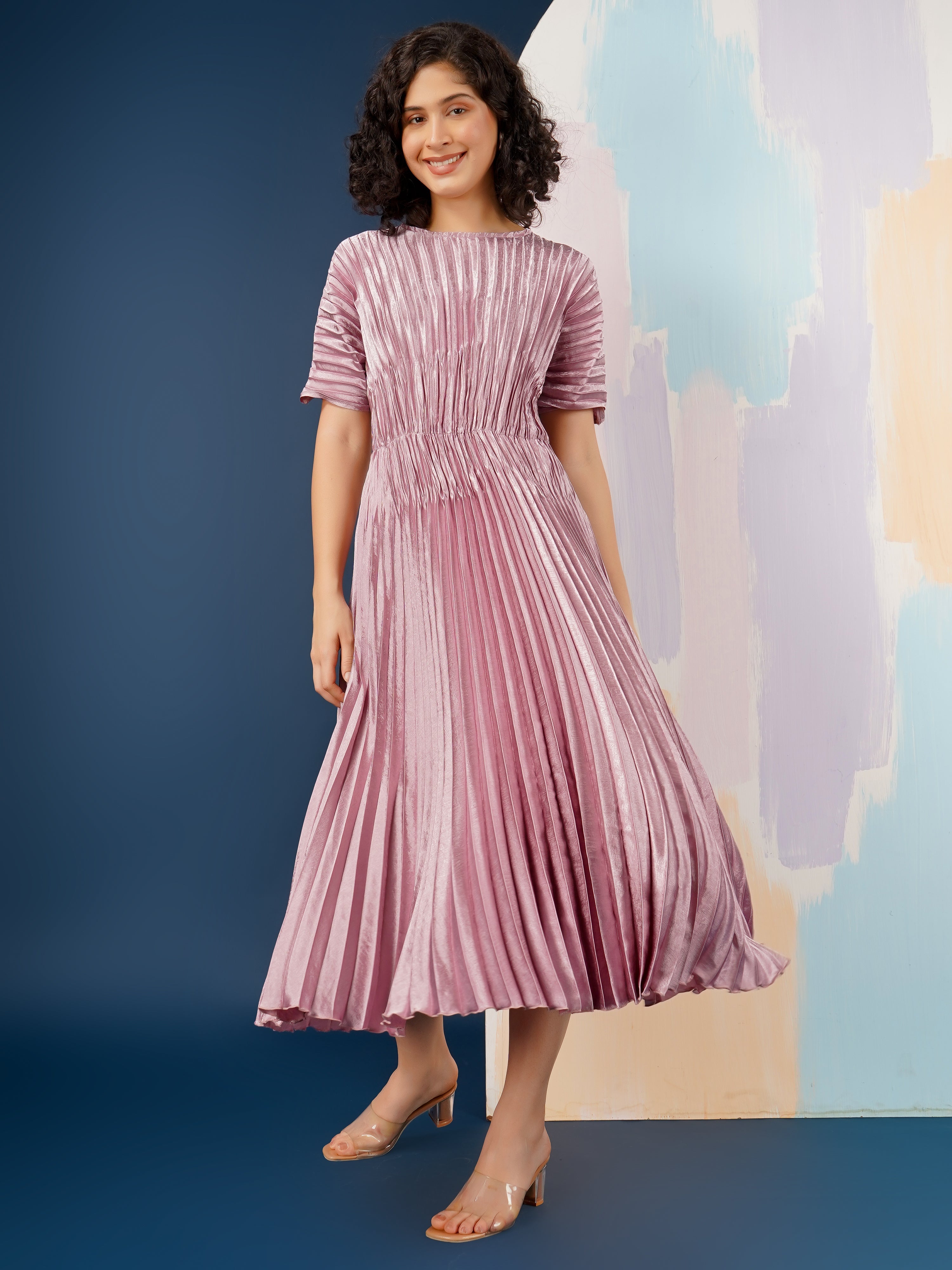 Violet Metallic Dress