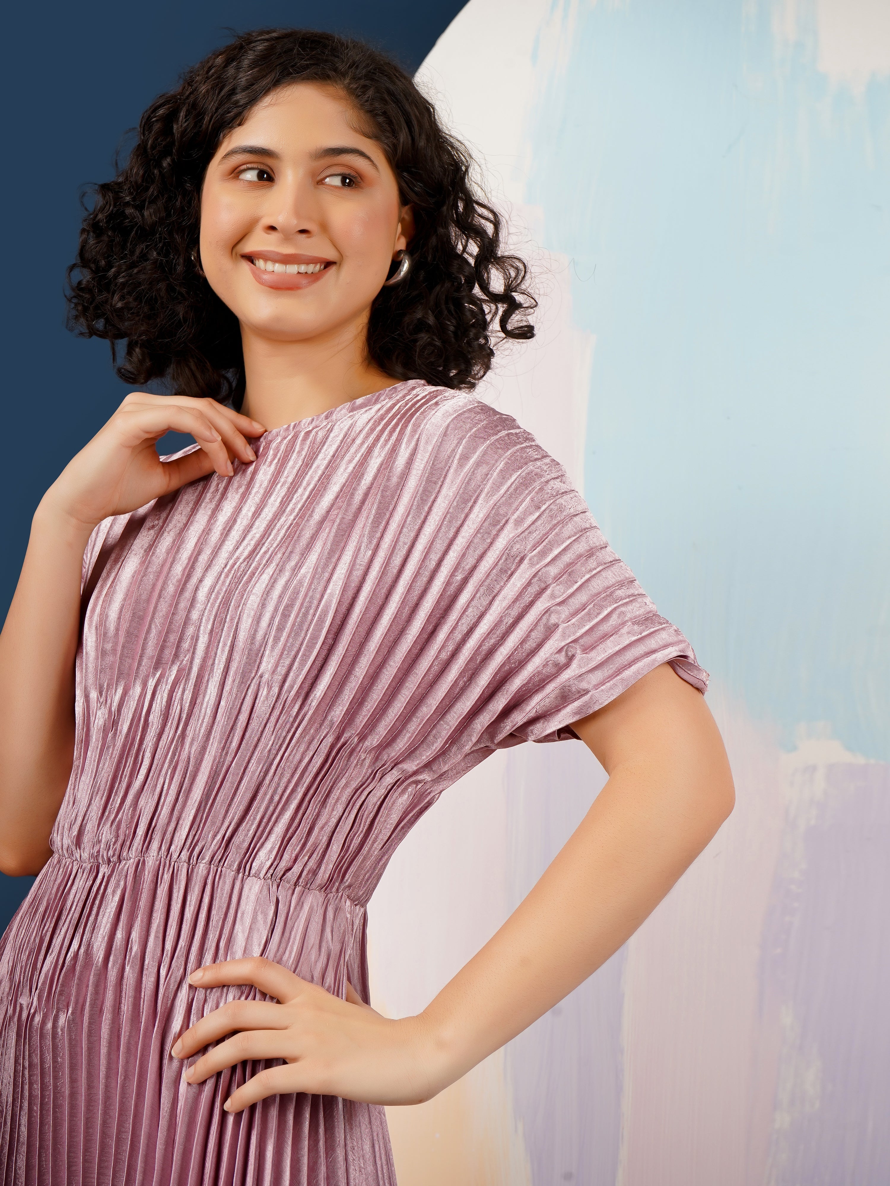 Violet Metallic Dress