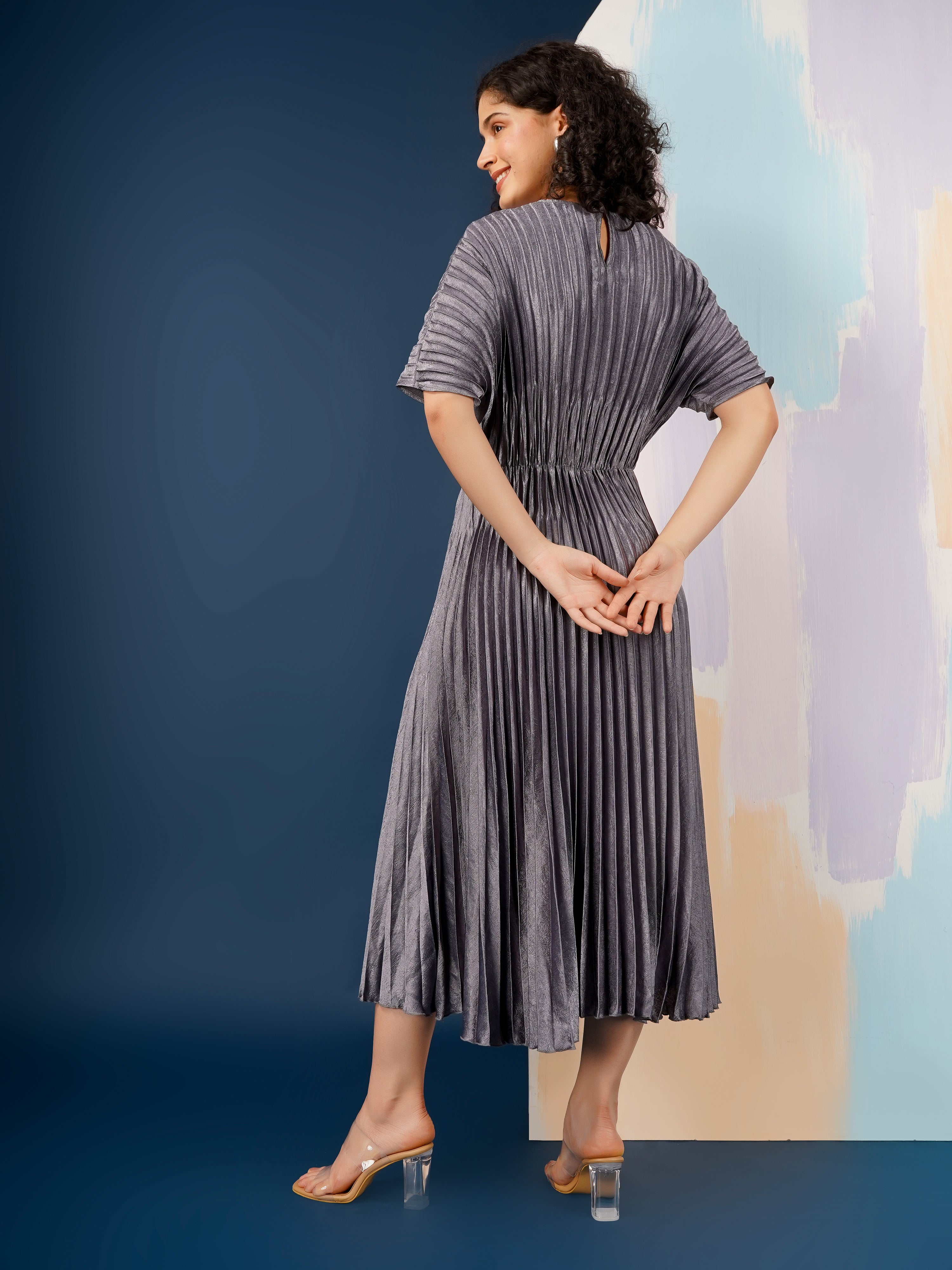 Violet Metallic Dress