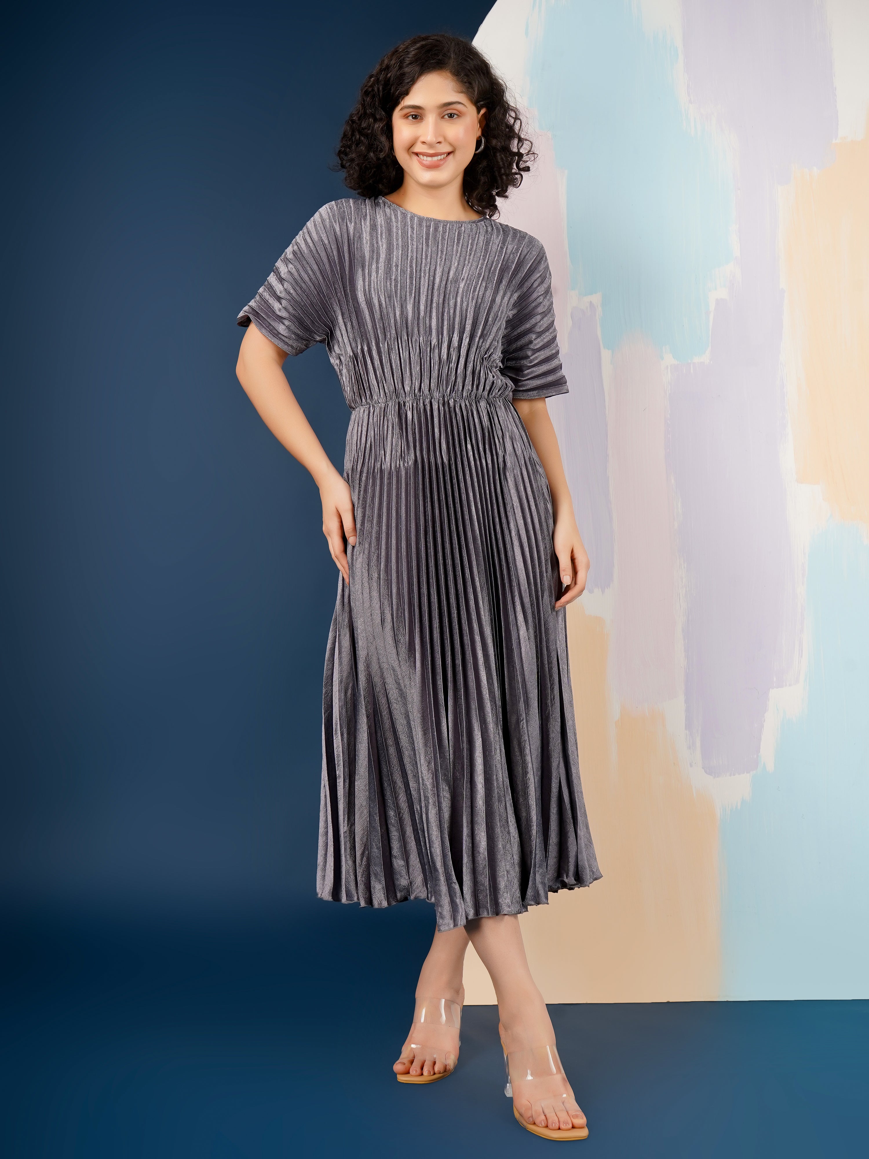Violet Metallic Dress