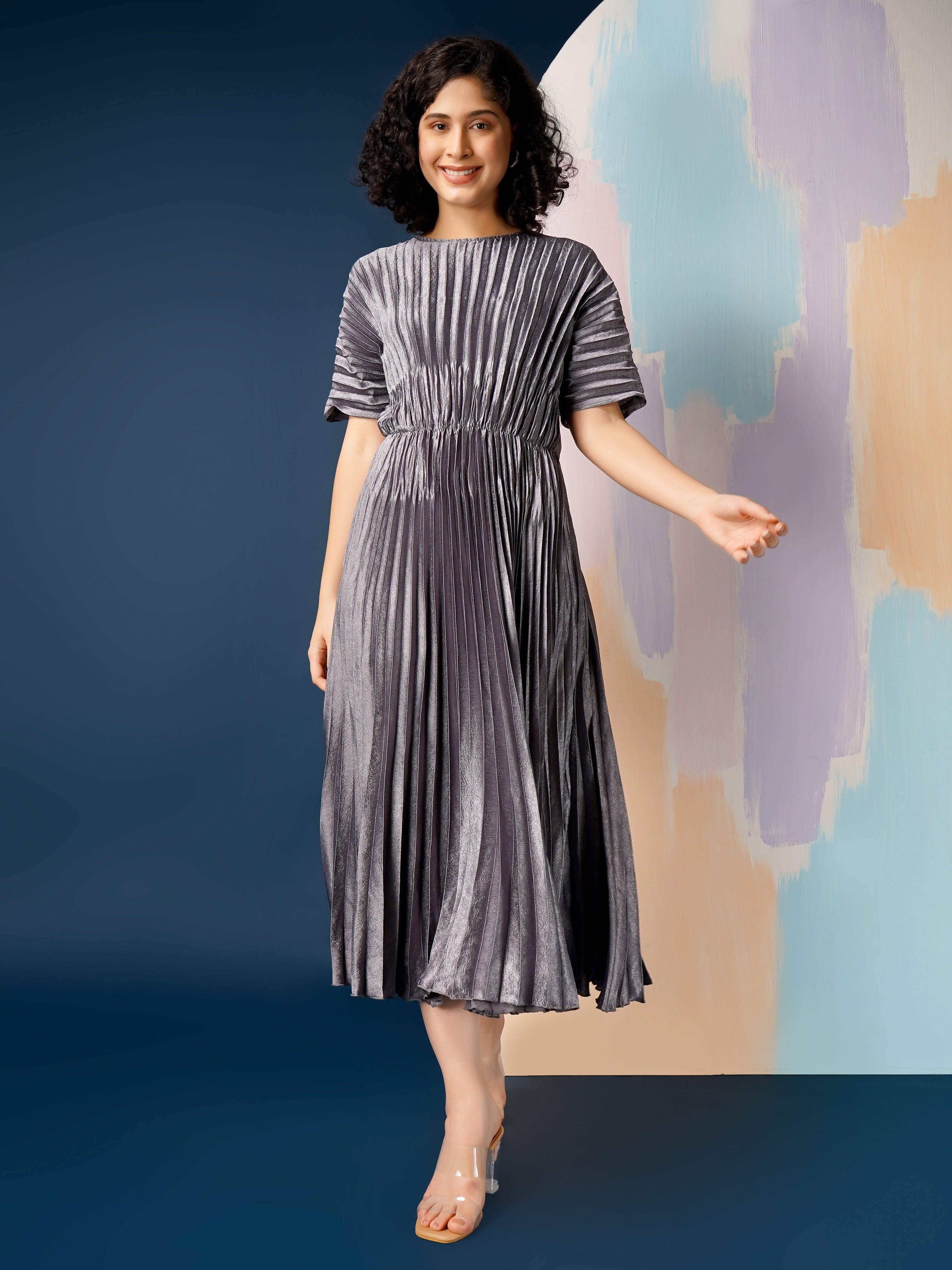 Violet Metallic Dress