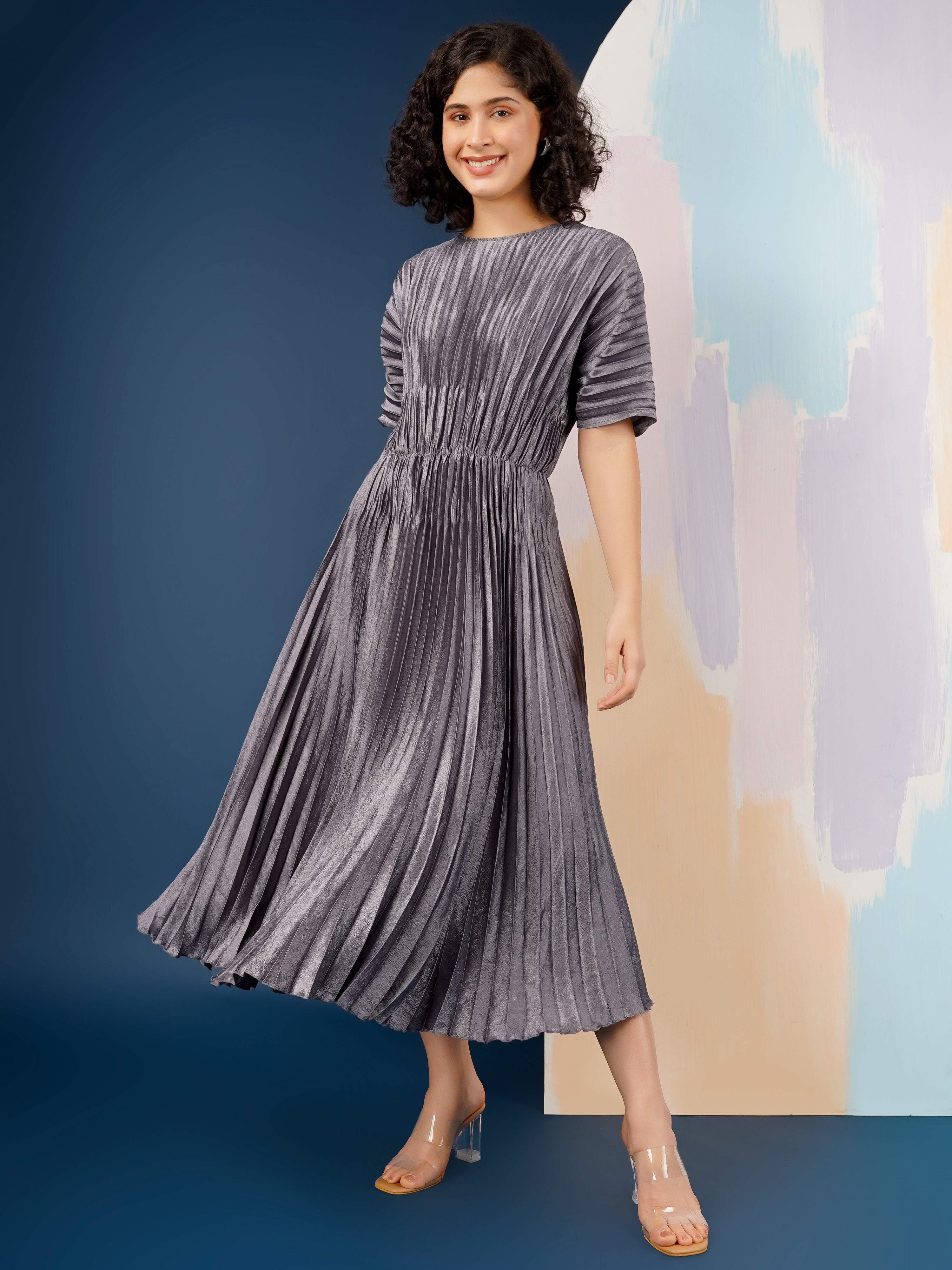 Violet Metallic Dress