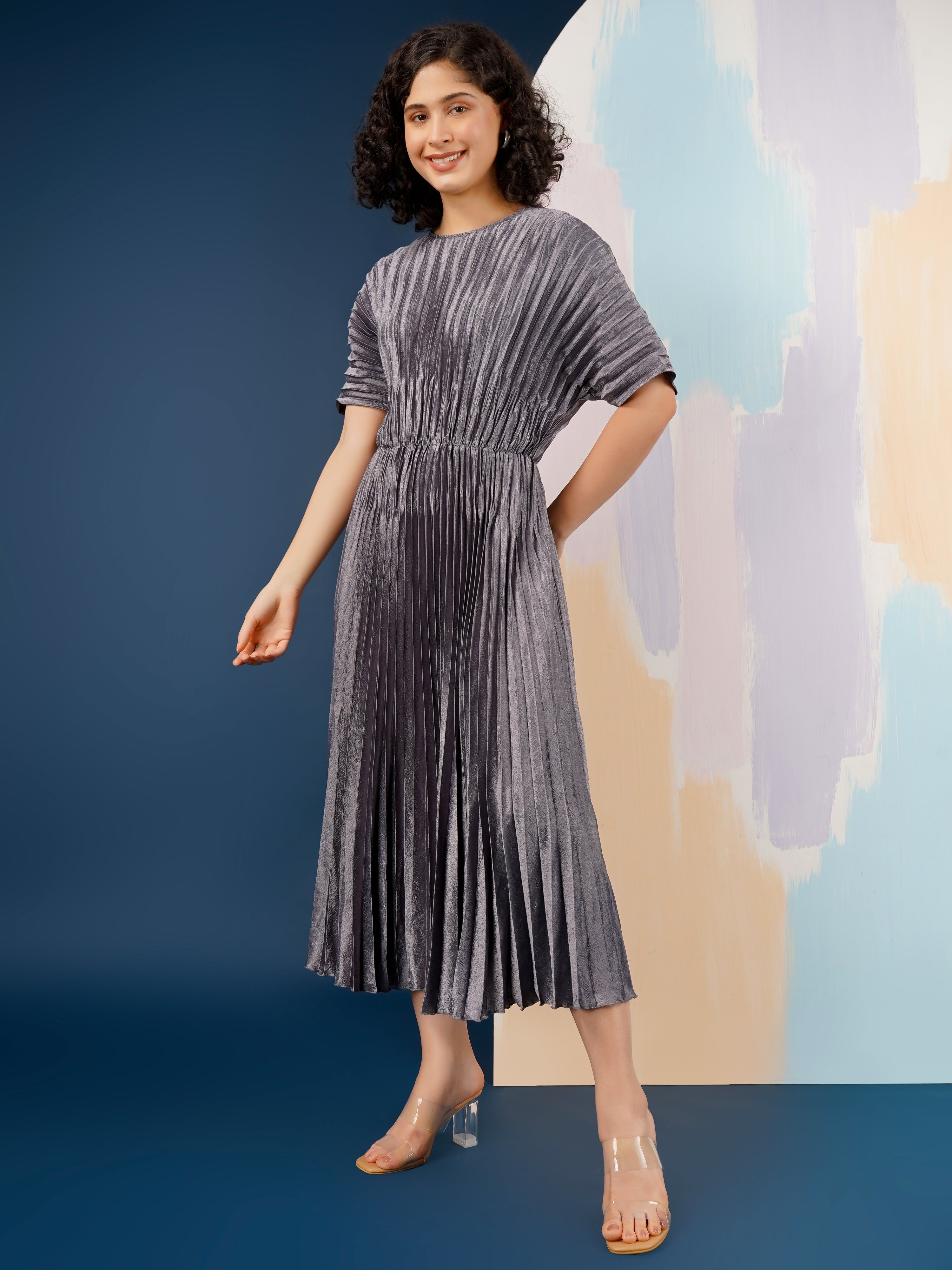 Violet Metallic Dress