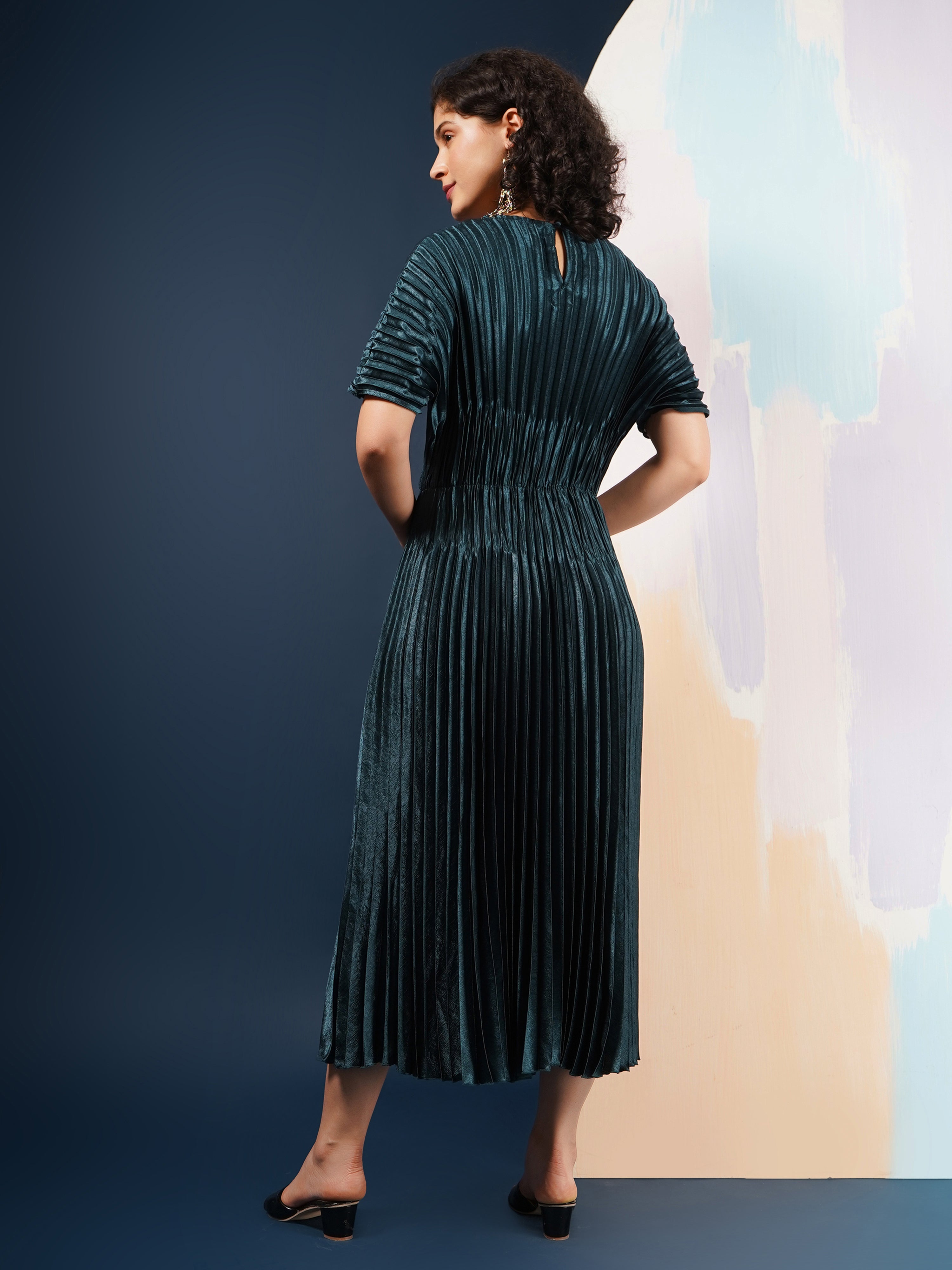 Violet Metallic Dress