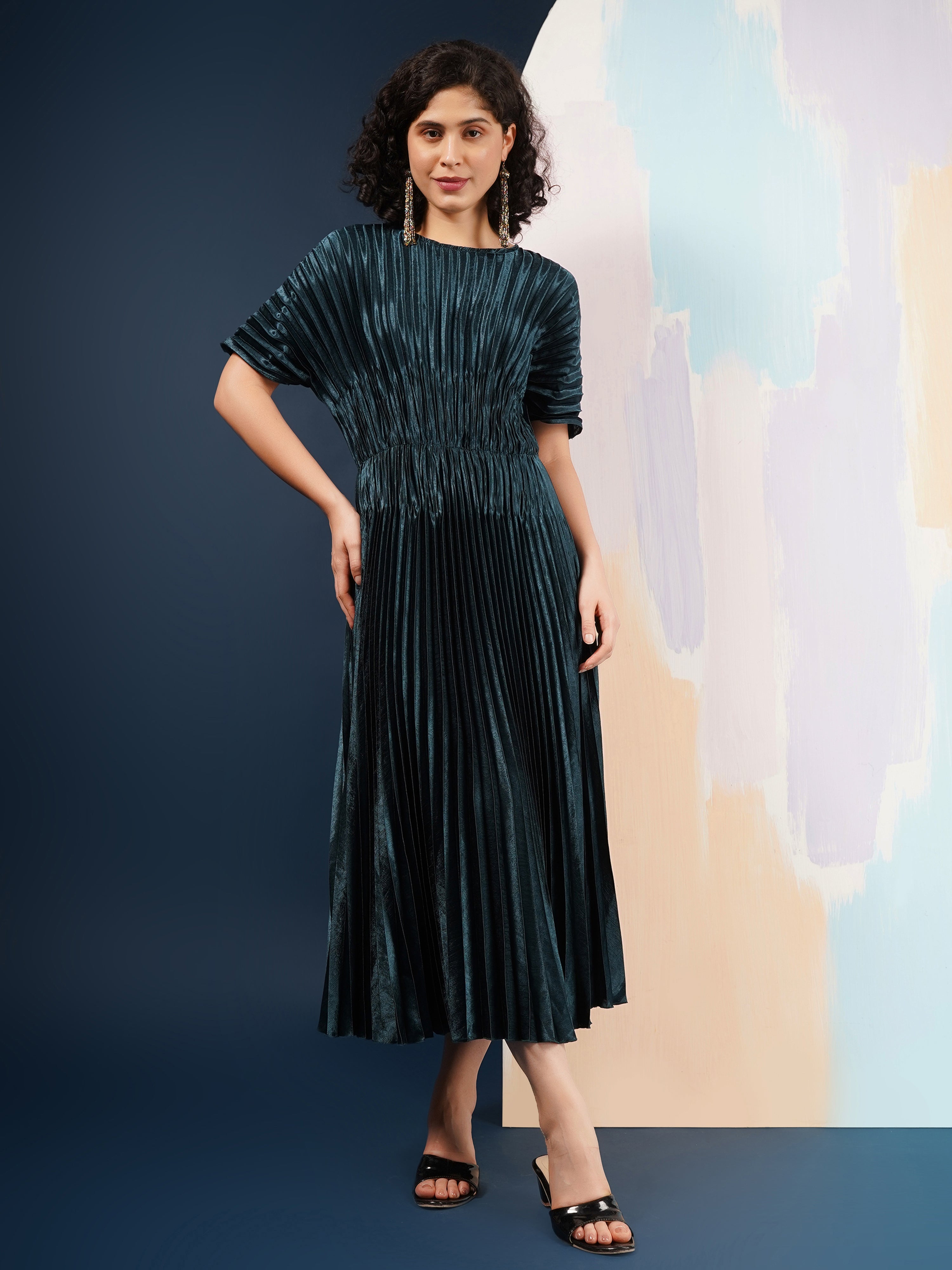 Violet Metallic Dress