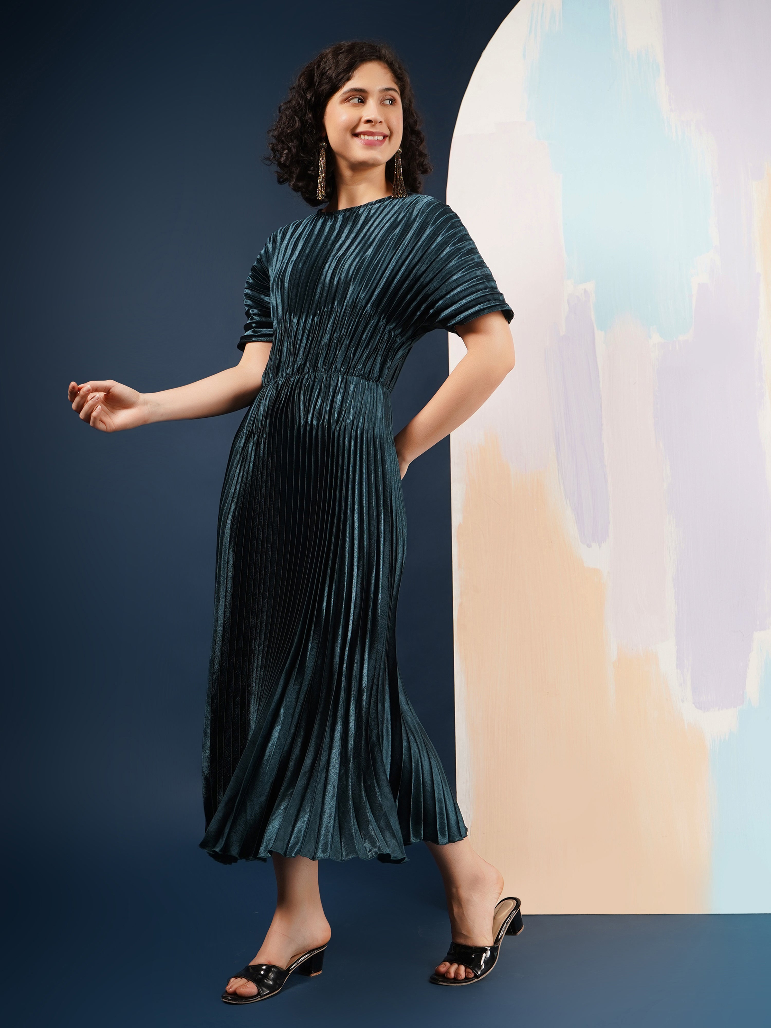 Violet Metallic Dress