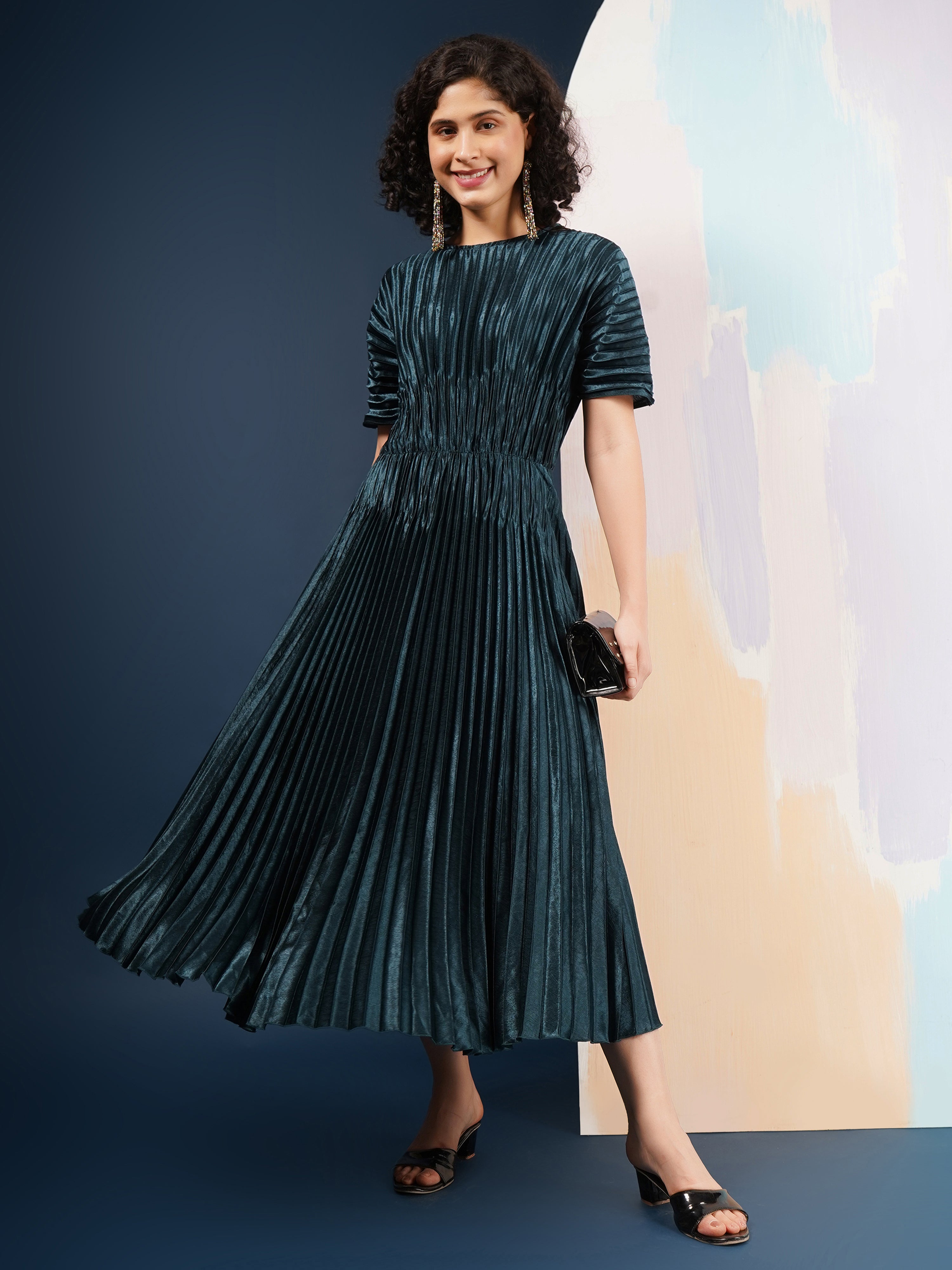 Violet Metallic Dress