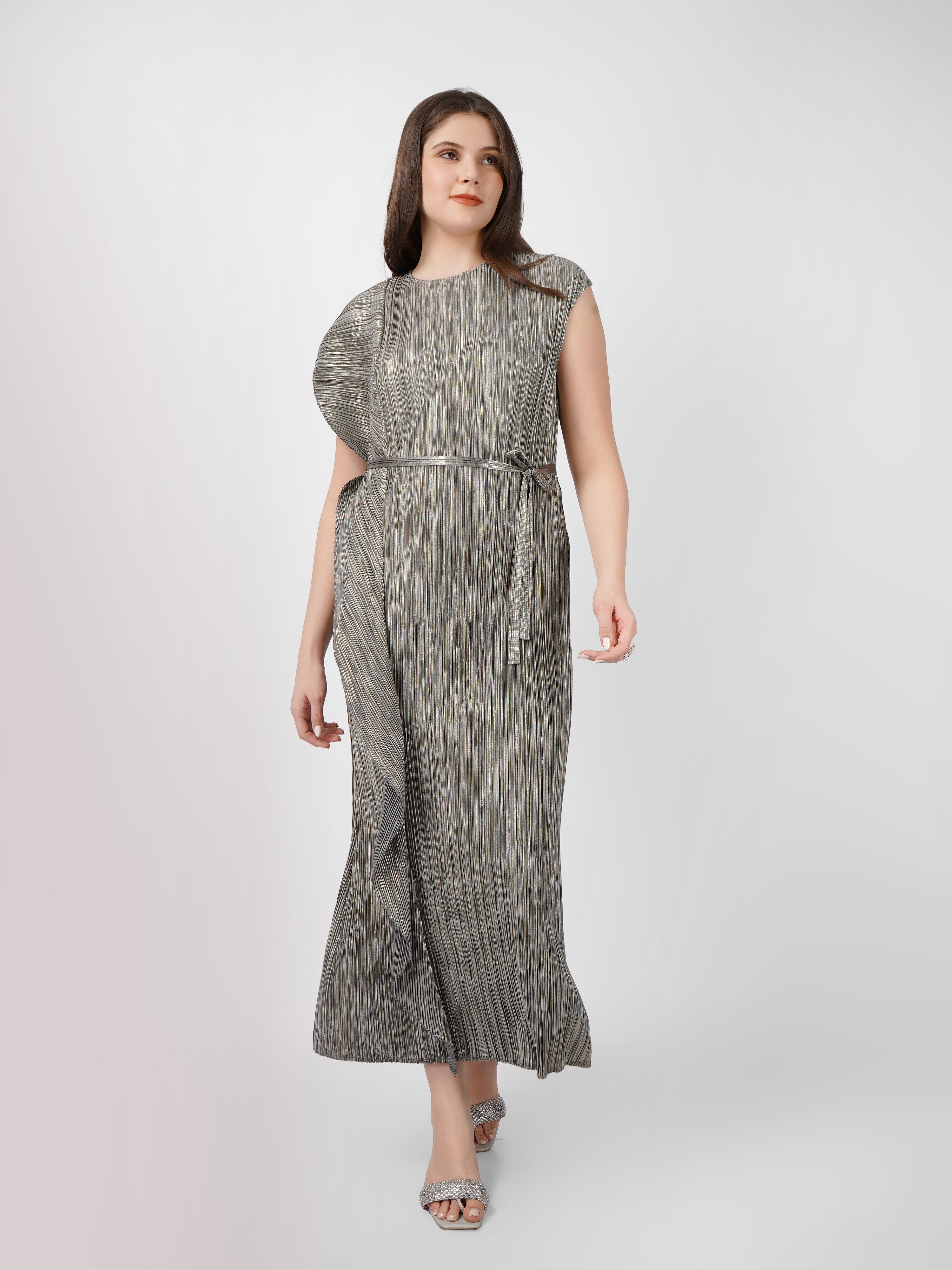 Cascade Metallic Dress