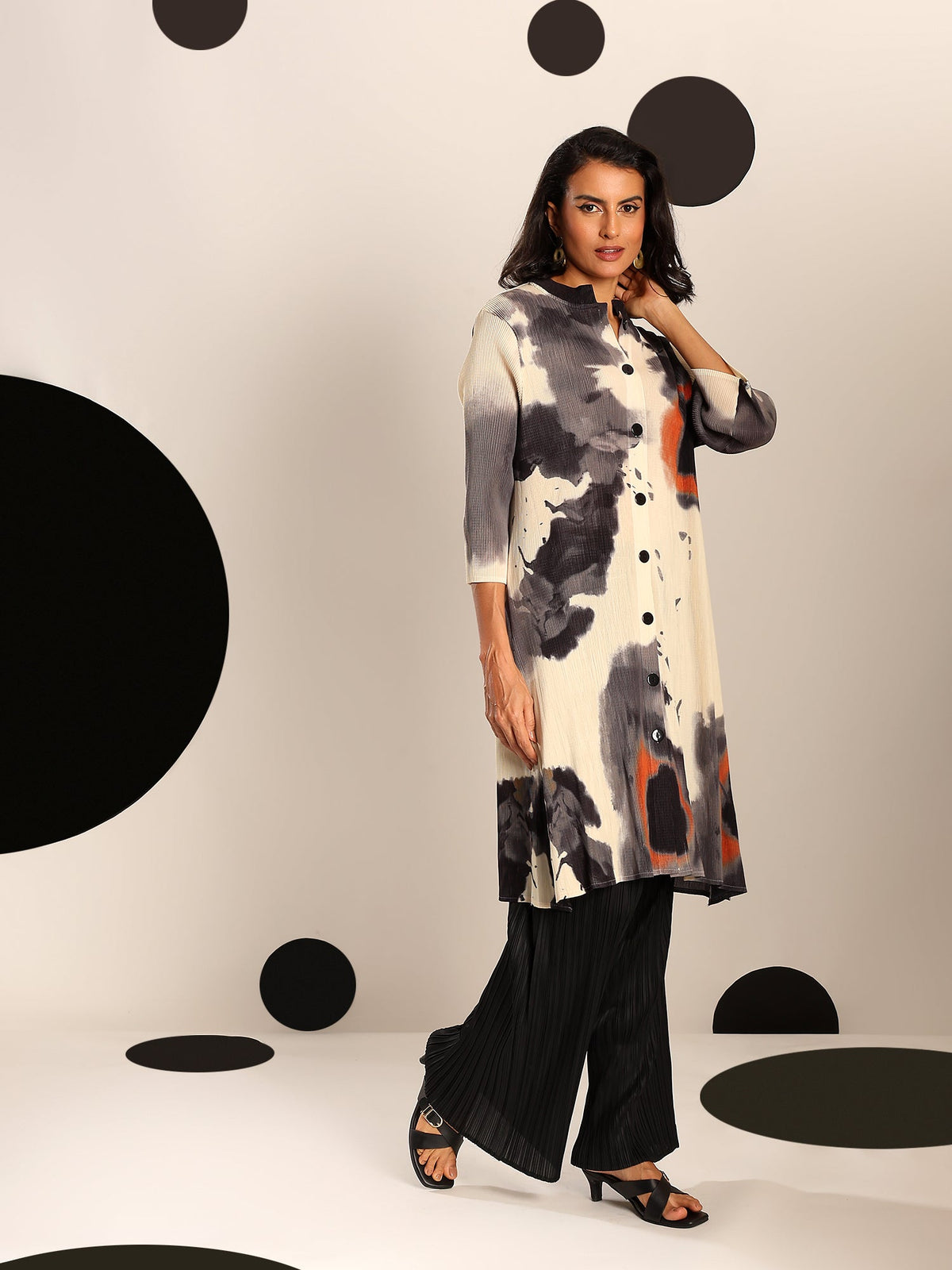  Pleated Co-ord Set for Women