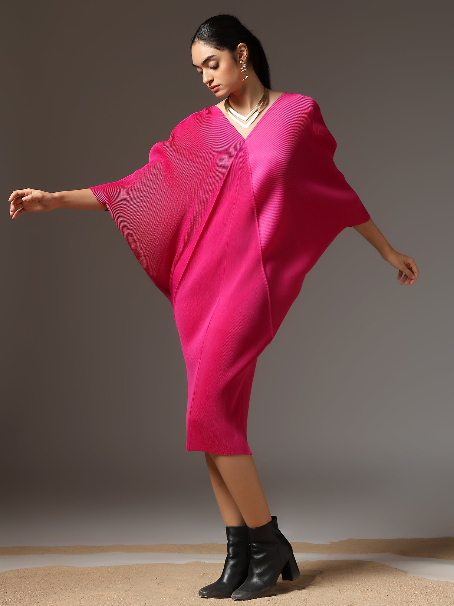 Ripple Drape Dress