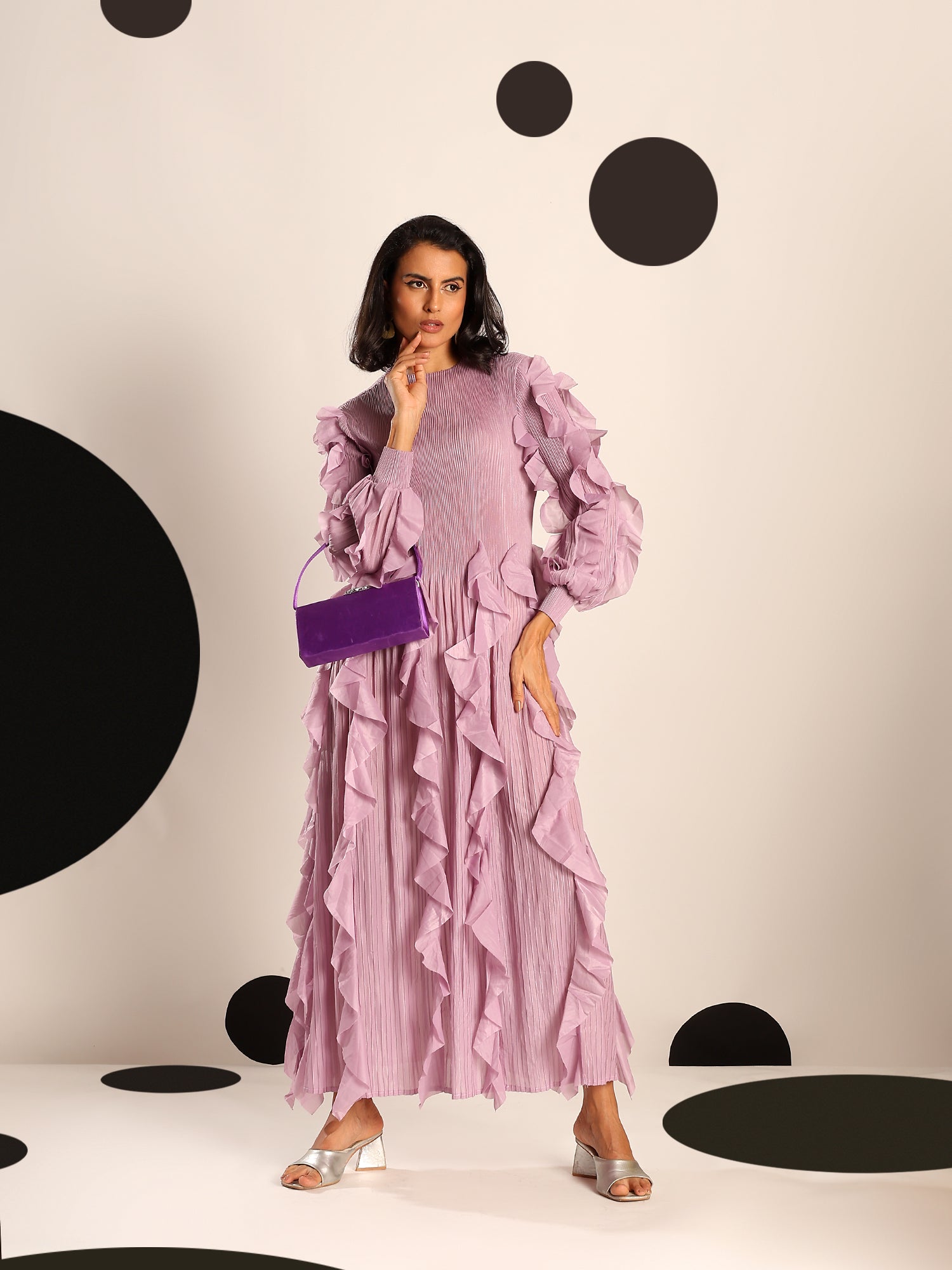 Orchid Ruffle Dress