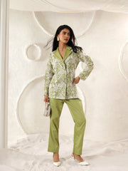 Matcha Bloom Blazer Set
