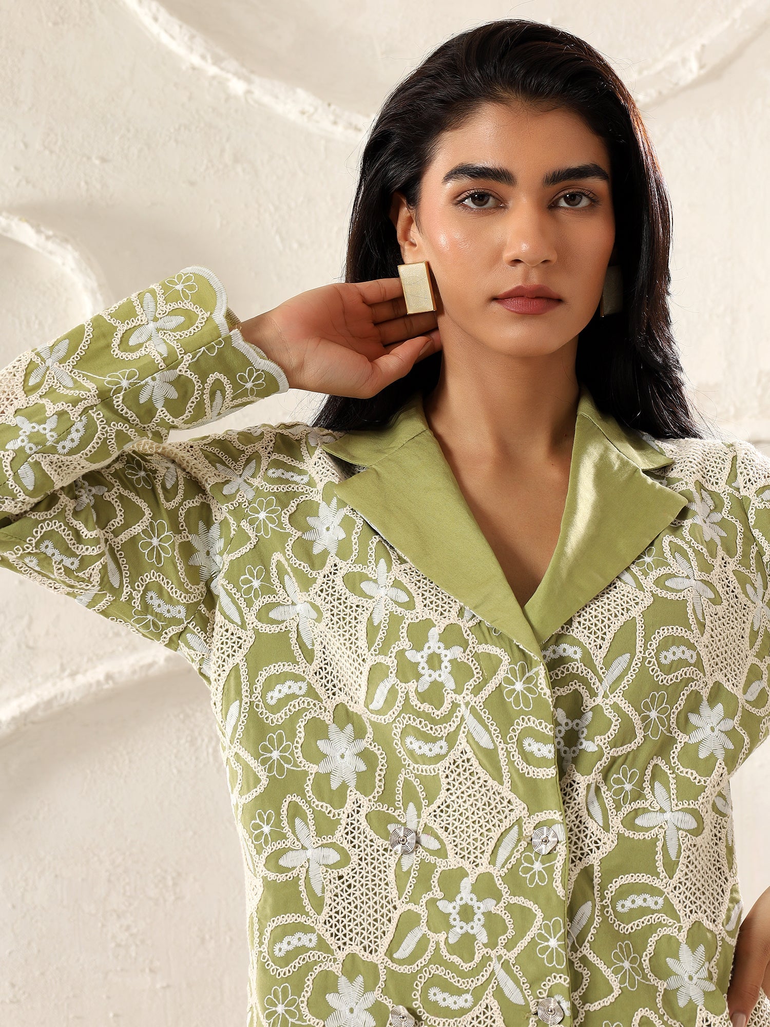 Matcha Bloom Blazer Set