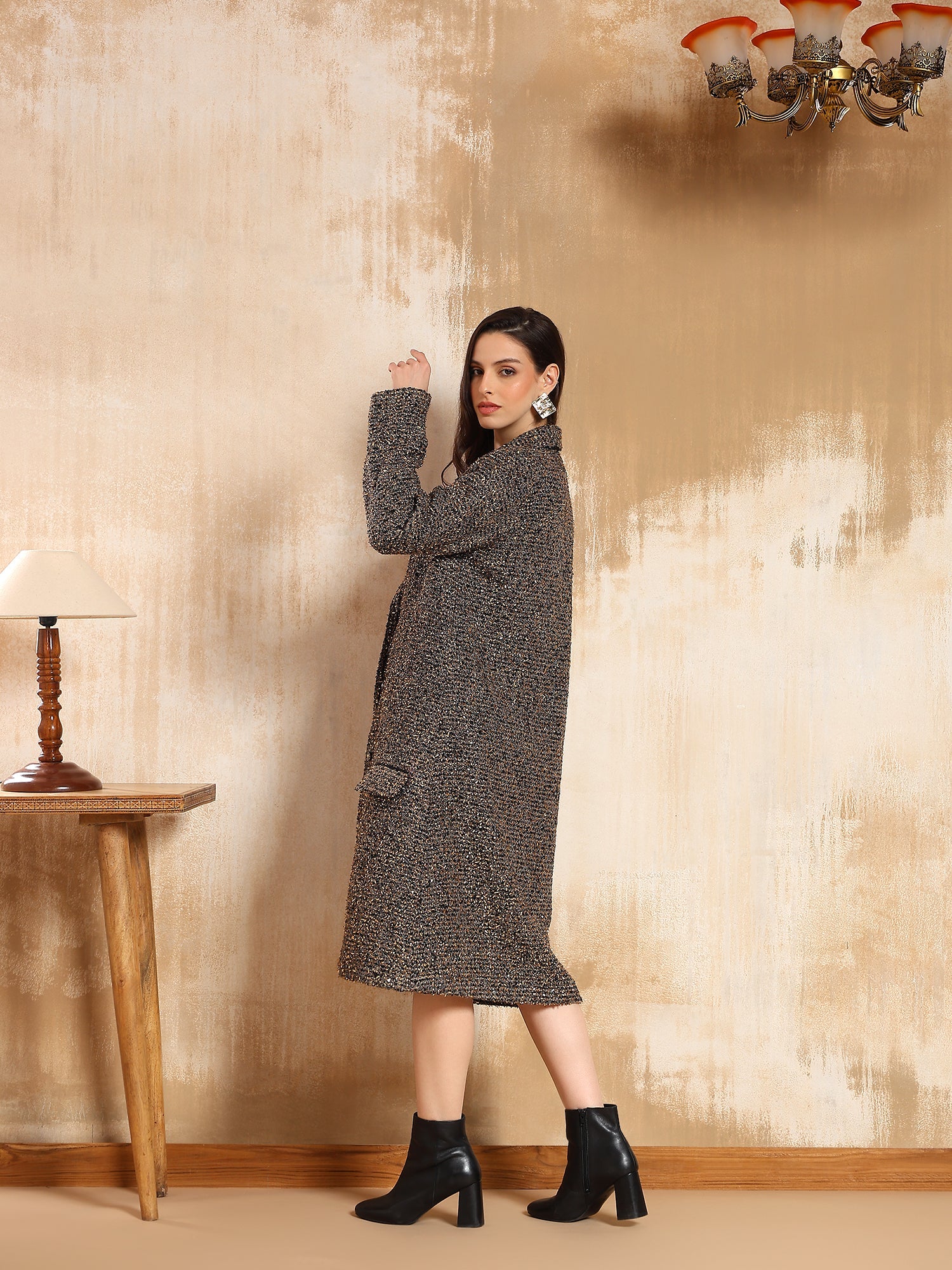 Blair Golden Tweed Coat