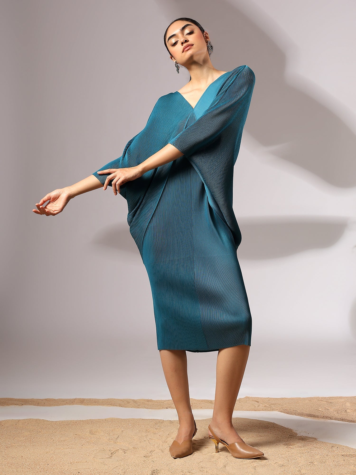 Ripple Drape Dress