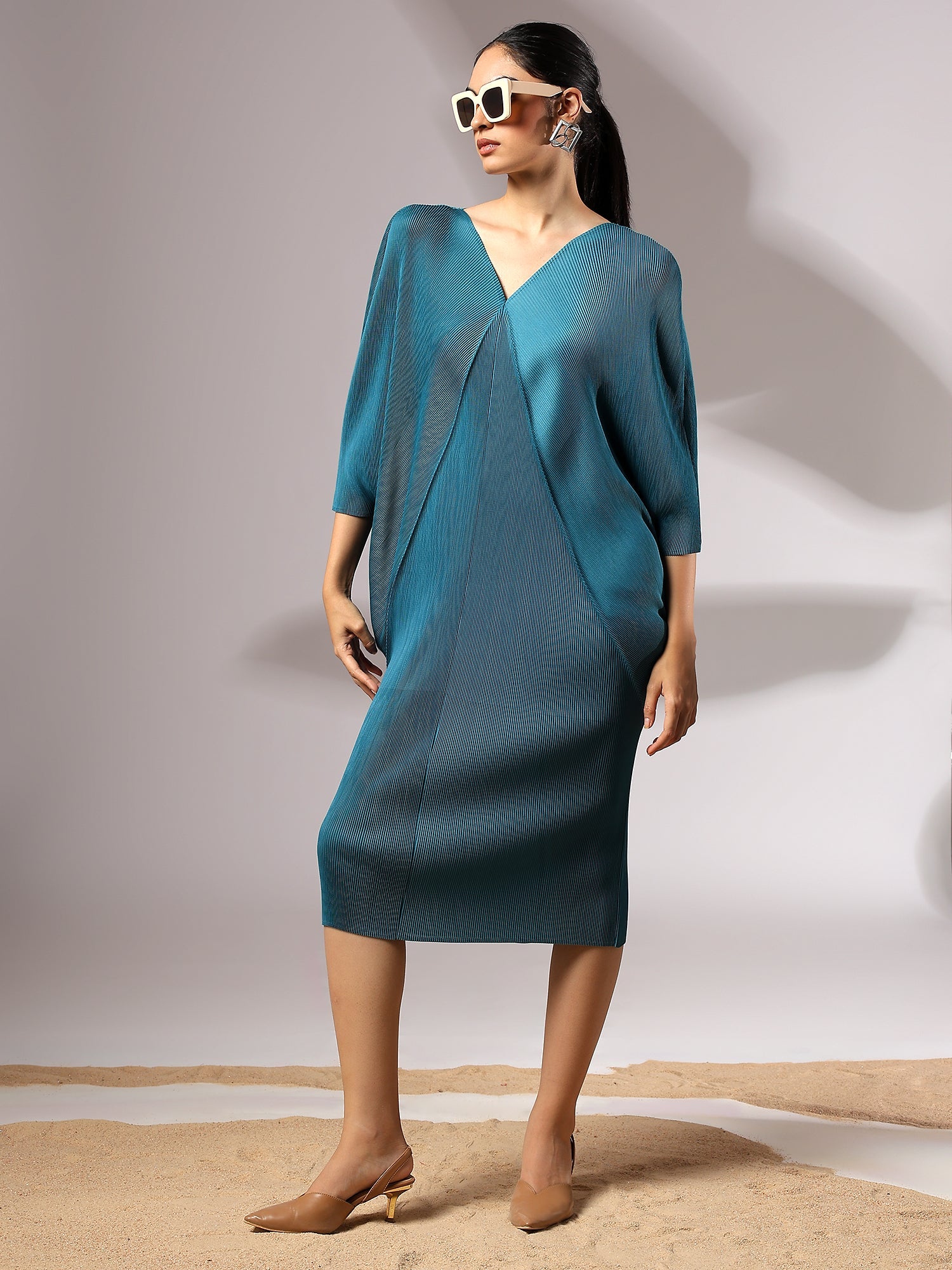 Ripple Drape Dress