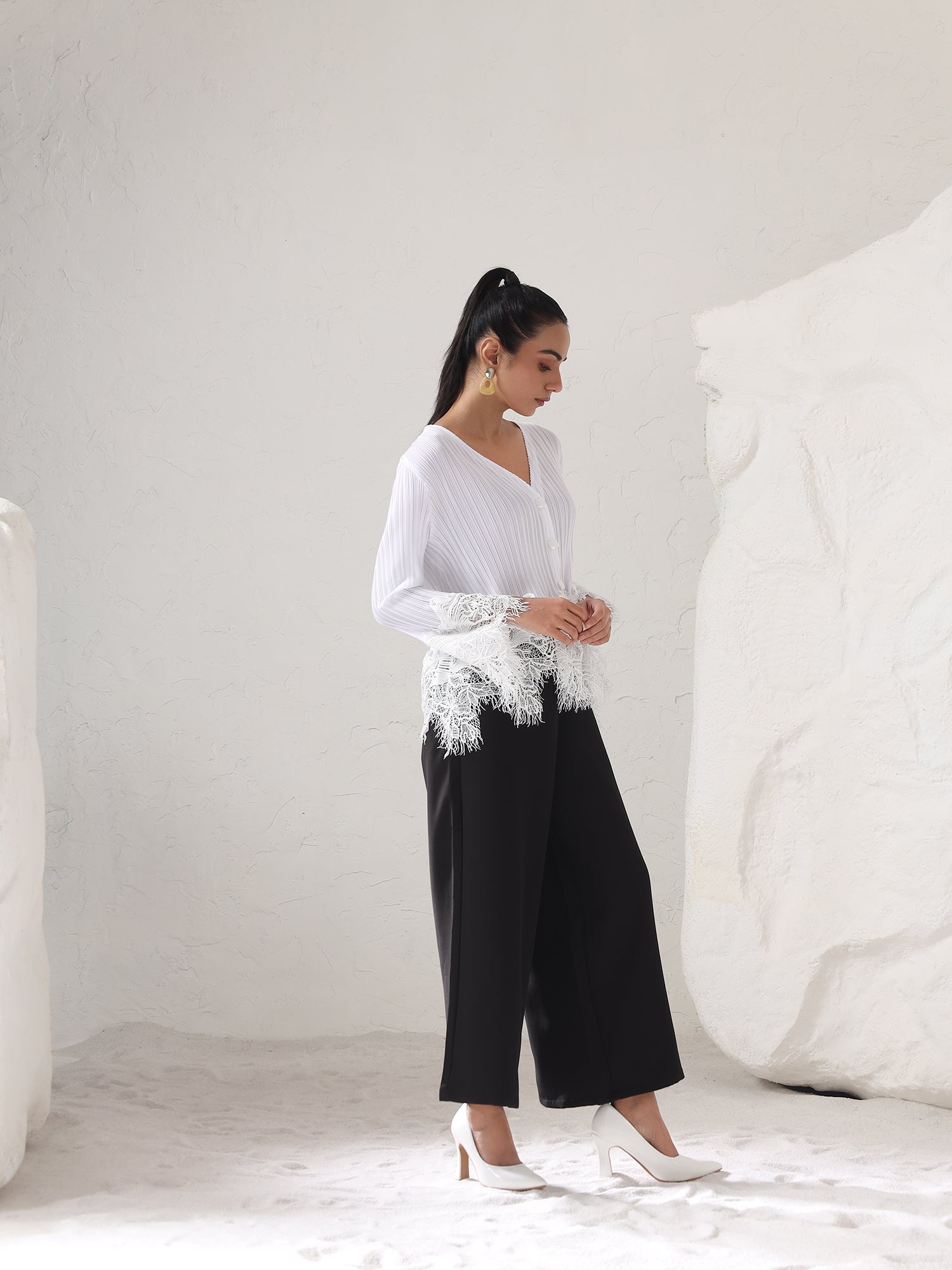 Evarielle Pleated Top