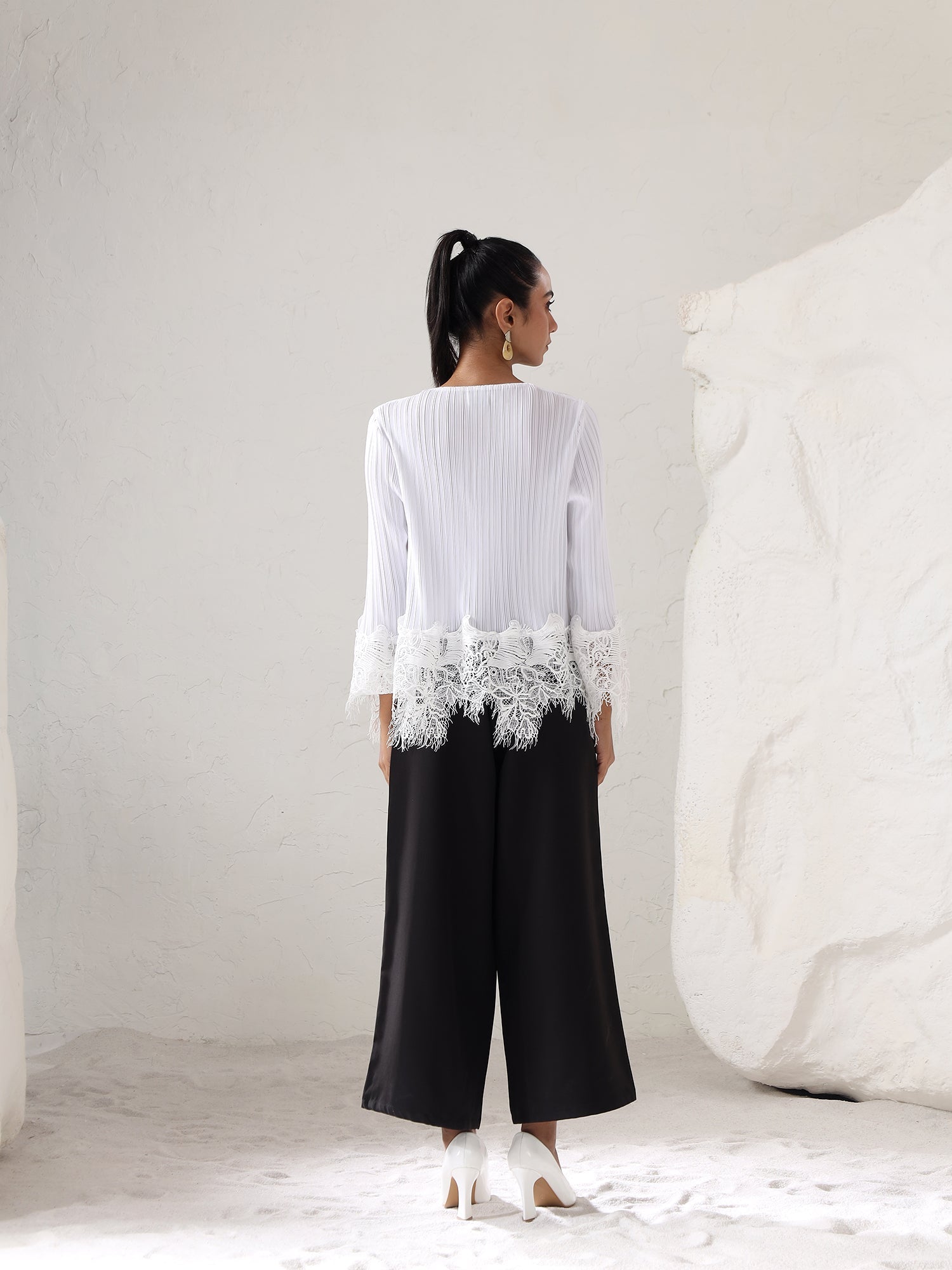 Evarielle Pleated Top