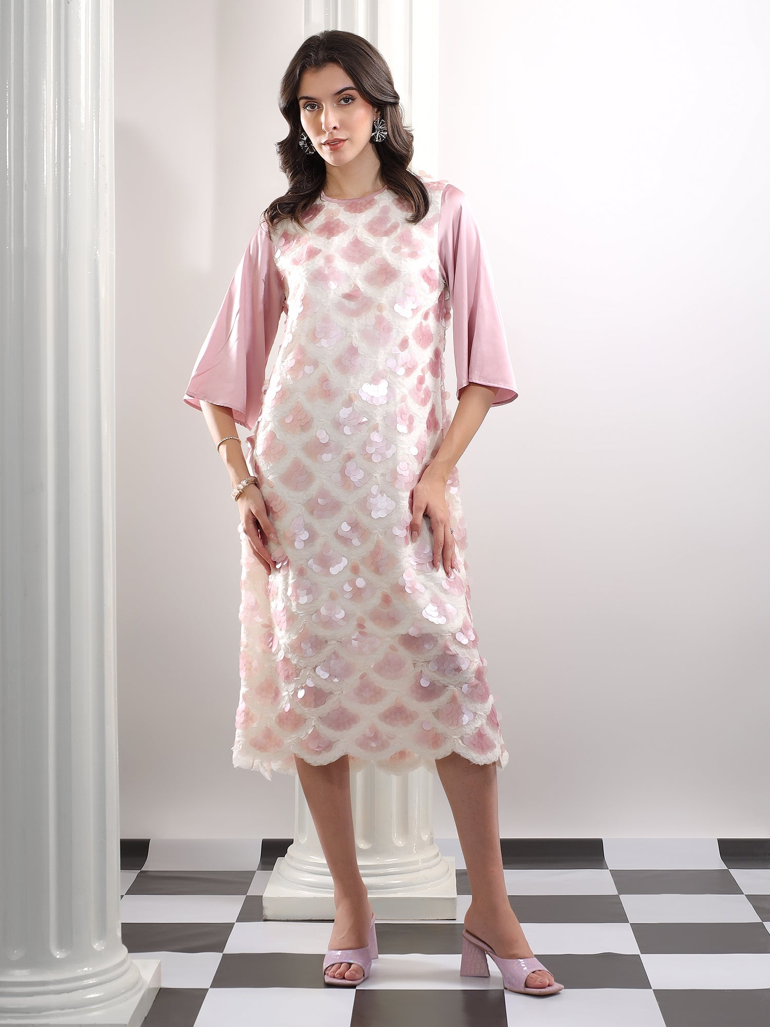 Petal Shimmer Dress