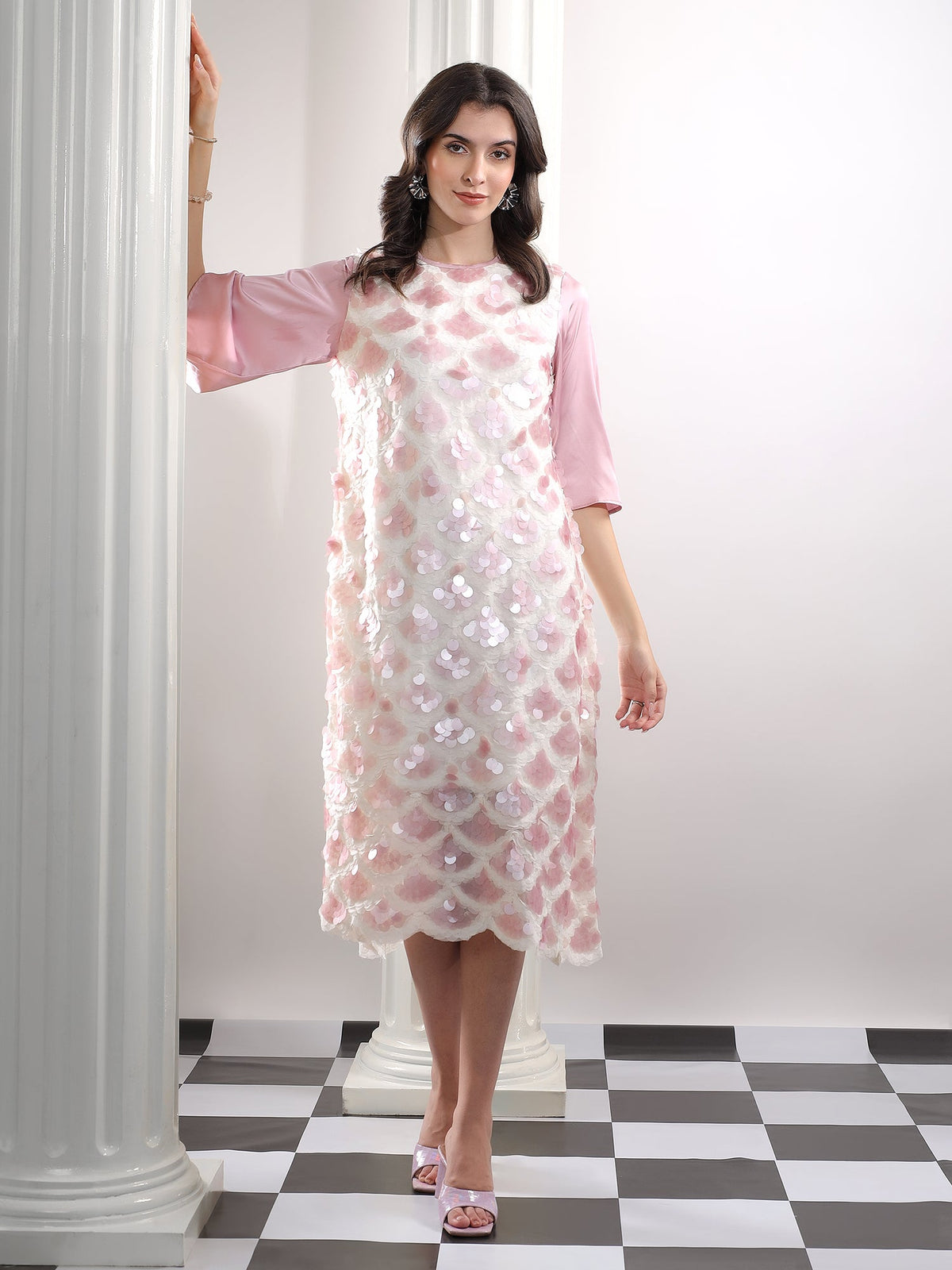 Petal Shimmer Dress