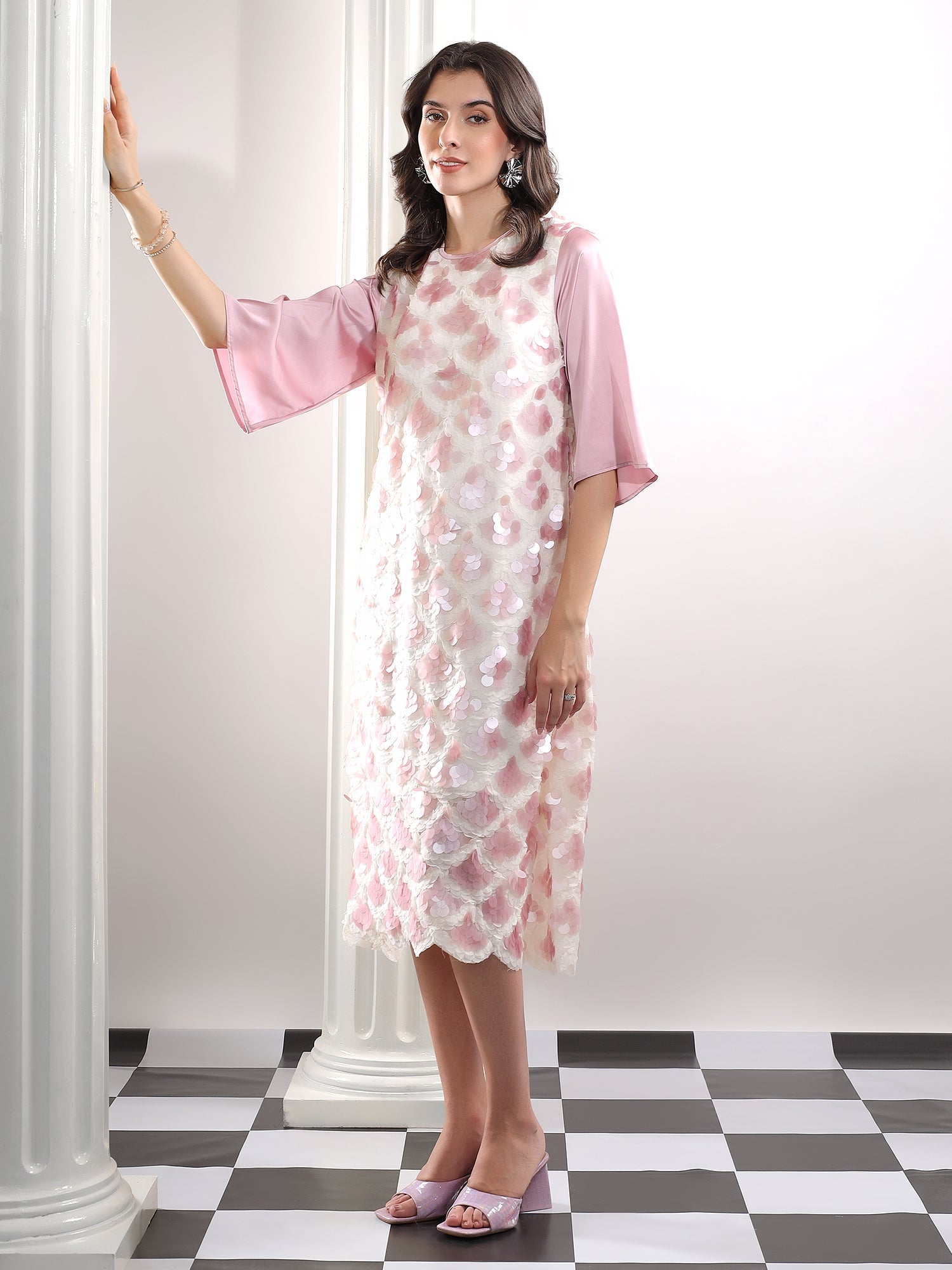 Petal Shimmer Dress