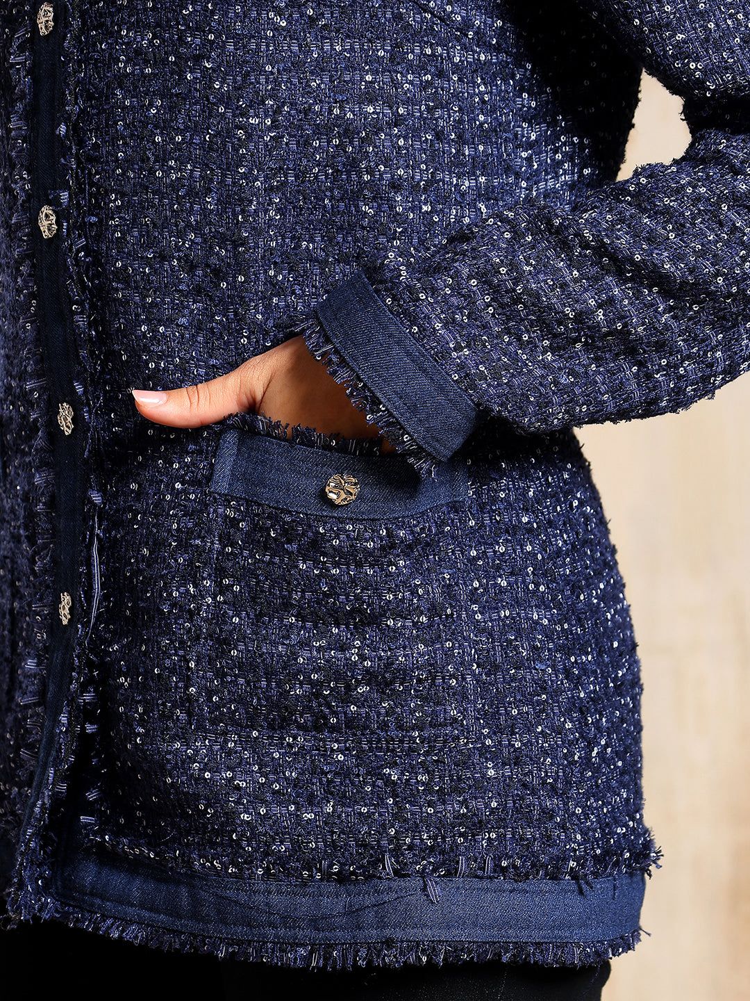 Aster Tweed Longline Coat