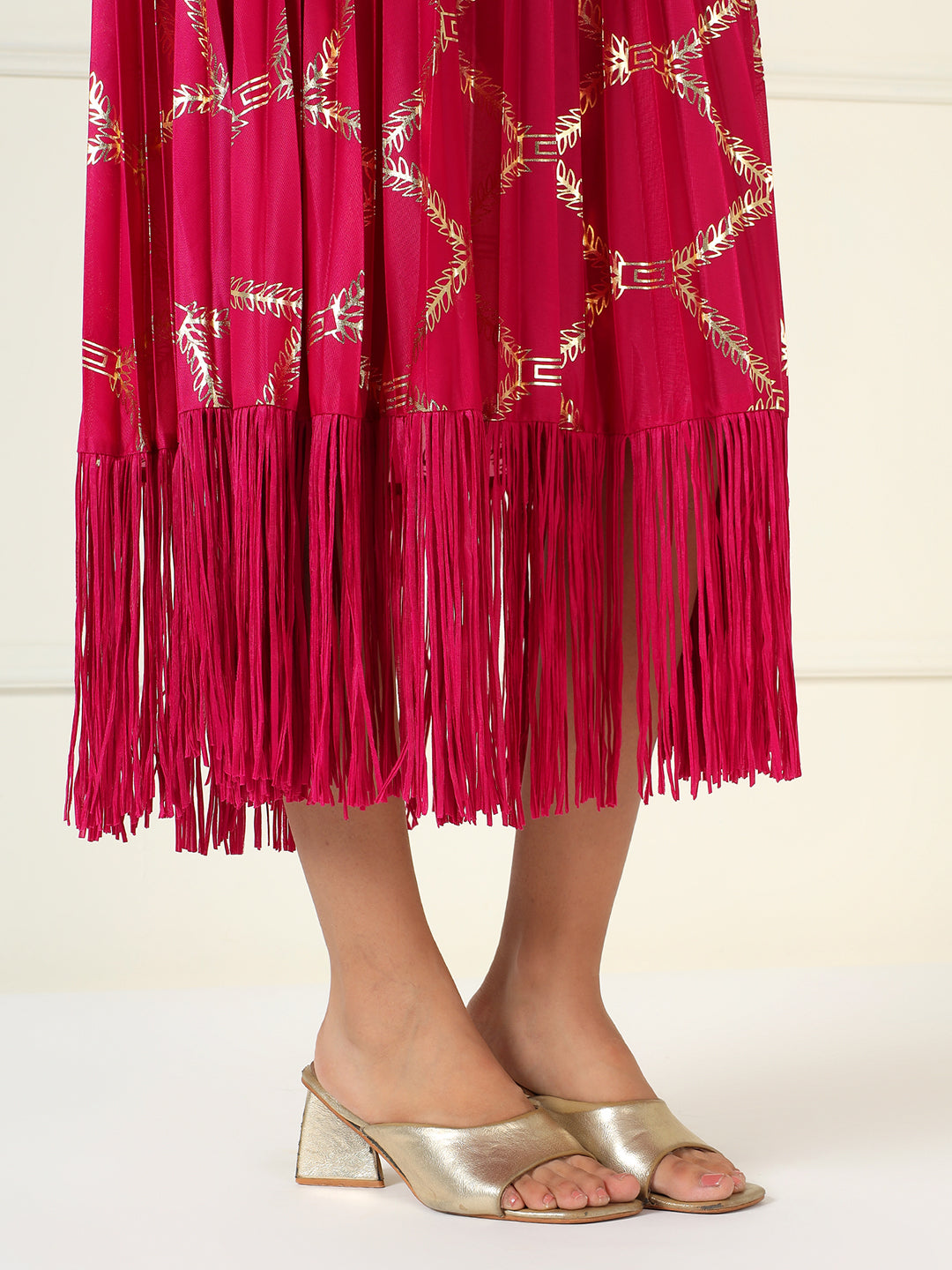Zaria Metallic In Fuchsia Pink