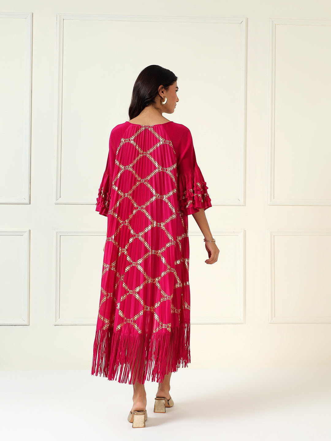 Zaria Metallic In Fuchsia Pink